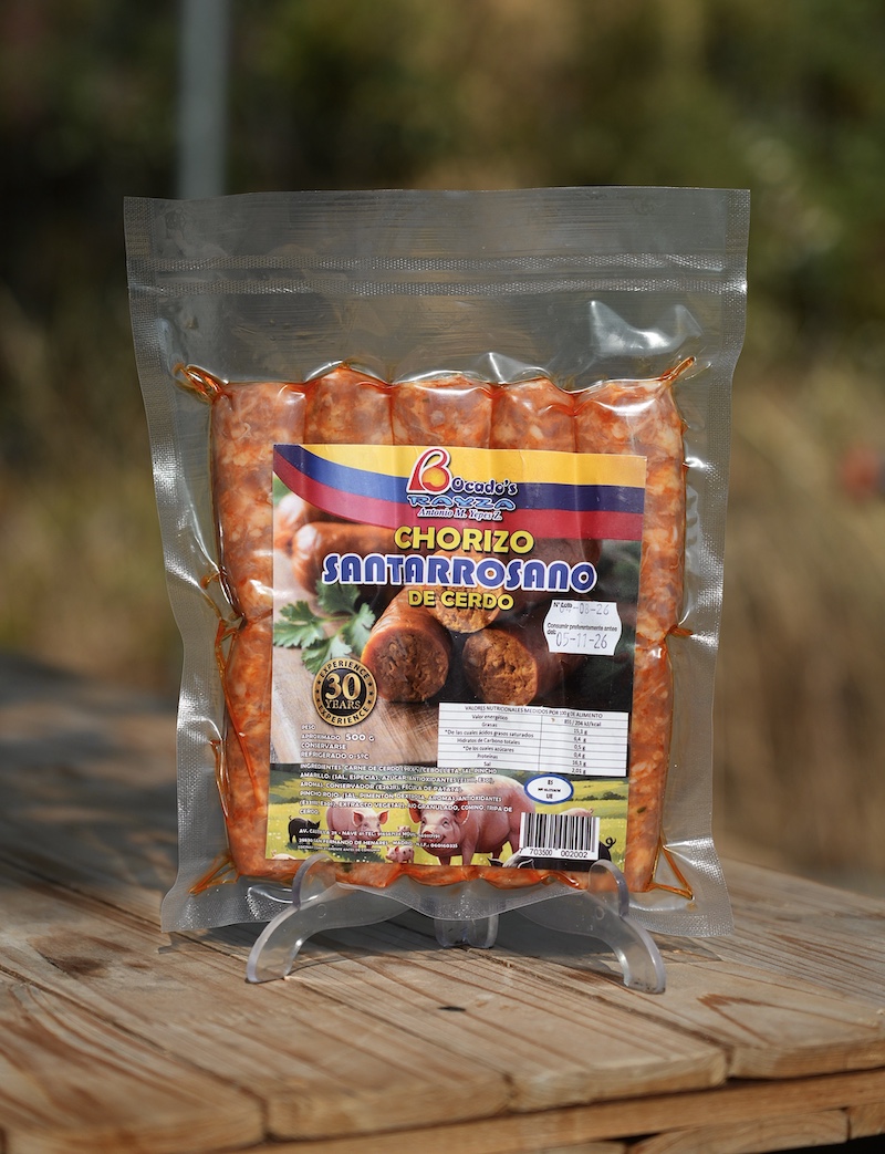 chorizo colombiano mini pequeño bocados rayza