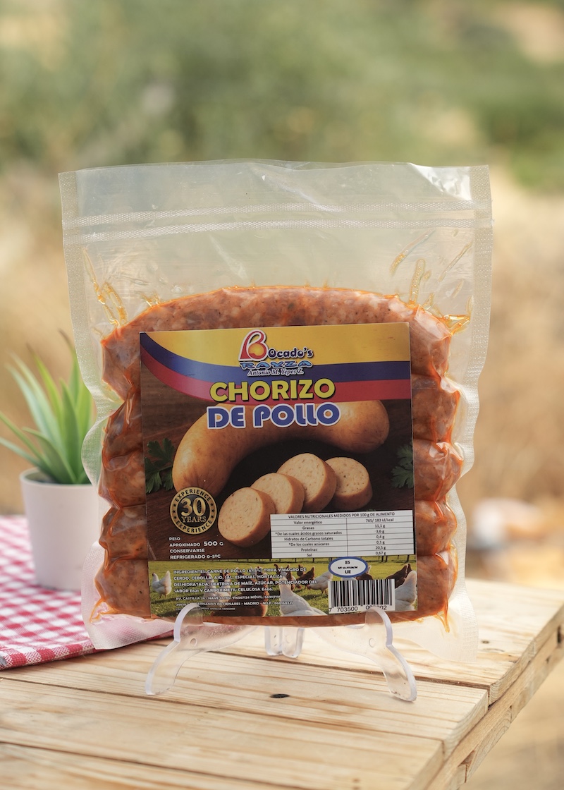 chorizo colombiano de pollo bocados rayza