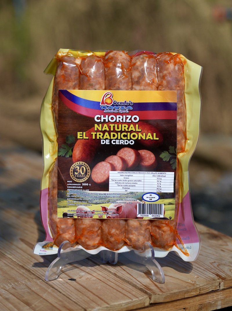 chorizo natural tradicional colombiano bocados rayza madrid